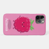 かわいいハッピーラズベリー漫画イラストレーション Case-Mate iPhoneケース (裏面(横))