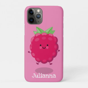 かわいいハッピーラズベリー漫画イラストレーション iPhone 11 PROケース