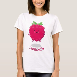 かわいいハッピーラズベリー漫画イラストレーション Tシャツ