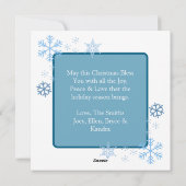 かわいいハッピーリスフェスティバルパーソナライズされたクリスマス シーズンカード (裏面)