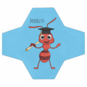 かわいいハッピーレッドアリの漫画 サッカーボール (フラット)