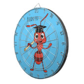 かわいいハッピーレッドアリの漫画 ダーツボード (正面右)