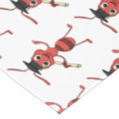 かわいいハッピーレッドアリの漫画 テーブルクロス (アングル)