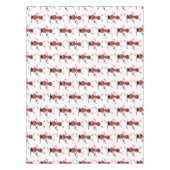 かわいいハッピーレッドアリの漫画 テーブルクロス (正面)