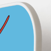 かわいいハッピーレッドアリの漫画 ピックルボールラケット (左詳細)