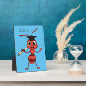 かわいいハッピーレッドアリの漫画 フォトプラーク (側面)