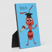 かわいいハッピーレッドアリの漫画 フォトプラーク (側面)