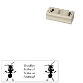 かわいいハッピーレッドアリの漫画 ラバースタンプ (押印)