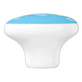 かわいいハッピーレモンライム漫画イラストレーション セラミックノブ (側面)