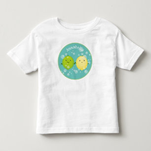 かわいいハッピーレモンライム漫画イラストレーション トドラーTシャツ