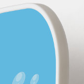 かわいいハッピーレモンライム漫画イラストレーション ピックルボールラケット (左詳細)