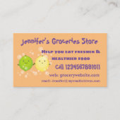 かわいいハッピーレモンライム漫画イラストレーション 名刺 (正面)