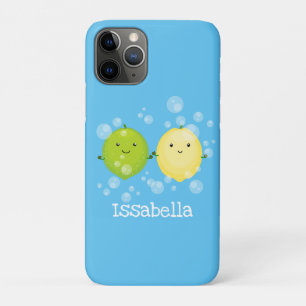 かわいいハッピーレモンライム漫画イラストレーション iPhone 11 PROケース