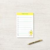 かわいいハッピーレモン ポストイット (デスク上)