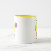 かわいいハッピーレモン&書道 ツートーンマグカップ (中央)