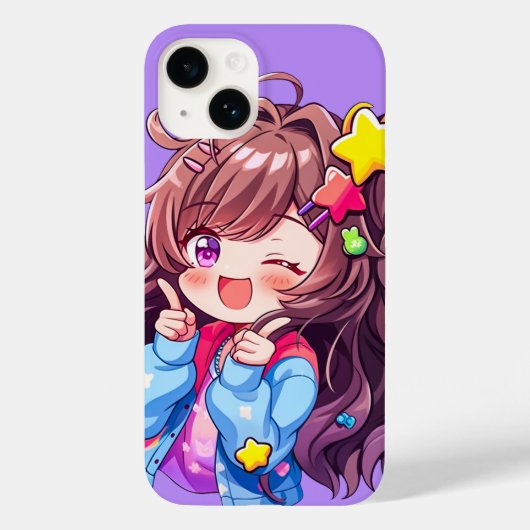 かわいいハッピーロリスターガール Case-Mate iPhoneケース (裏面)