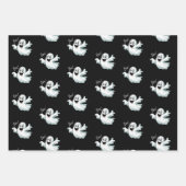 かわいいハッピー幽霊 ラッピングペーパーシート (正面3)