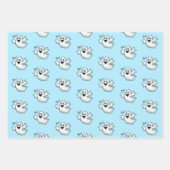 かわいいハッピー幽霊 ラッピングペーパーシート (正面2)