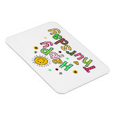 かわいいハッピー木曜日の週の挨拶文字式 マグネット (右側)