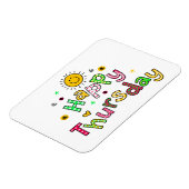 かわいいハッピー木曜日の週の挨拶文字式 マグネット (左側)