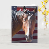 かわいいハッピー父の日馬のスペシャルパパ カード (黄色い花)