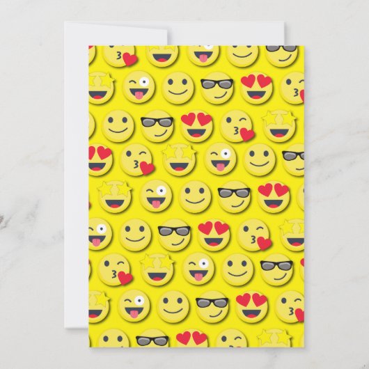 かわいいハッピー顔キッズ1st誕生日パーティー 招待状 (裏面)