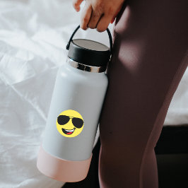 かわいいハッピー顔&アヴィエーターメガネ，おもしろい ラウンドシール