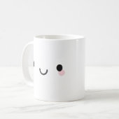 かわいいハッピー顔 コーヒーマグカップ (正面左)
