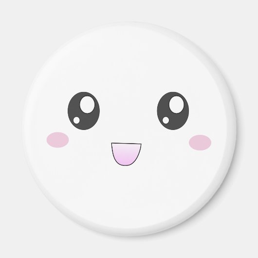 かわいいハッピー顔 マグネット (正面)