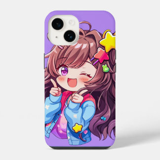 かわいいハッピー ロリスター ガール iPhone 14ケース