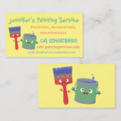 かわいいハッ絵画ピーのサービス漫画の名刺 名刺 (正面/裏面)