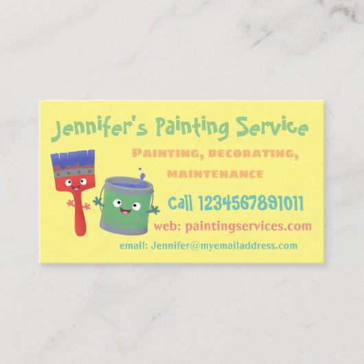 かわいいハッ絵画ピーのサービス漫画の名刺 名刺 (正面)