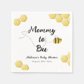 かわいいハニカムの赤ちゃんシャワーをお母さん スタンダードカクテルナプキン (正面)