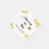 かわいいハニカムの赤ちゃんシャワーをお母さん スタンダードカクテルナプキン (角)