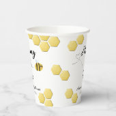 かわいいハニカムの赤ちゃんシャワーをお母さん 紙コップ (左)
