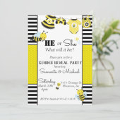 かわいいハニカムジェンダーベビーがパーティーを明かす 招待状 (スタンド正面)