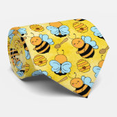 かわいいハニカムビー模様 ネクタイ (ロール)