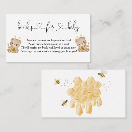 かわいいハニークマベビー エンクロージャーカード (正面/裏面)