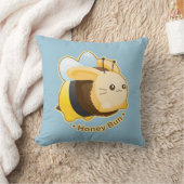 かわいいハニーバンのバニー クッション (ブランケット)