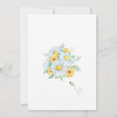 かわいいハニービーとシャモミーユ赤ちゃんシャワー 招待状 (裏面)