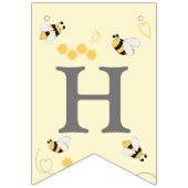 かわいいハニービーのミニマル主義者 バンティングフラッグ (第2の旗)