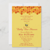 かわいいハニービーをテーマにした赤ちゃんシャワー招待状 招待状 (正面)