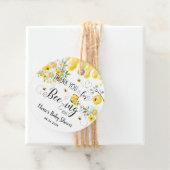 かわいいハニービーイエローフローラ誕生日ベビーシャワー フェイバータグ (インサイチュ)