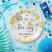 かわいいハニービーイエローフローラ誕生日ベビーシャワー ペーパープレート (パーティー)