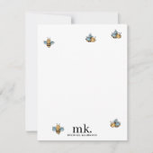 かわいいハニービーズモノグラム ノートカード (正面)