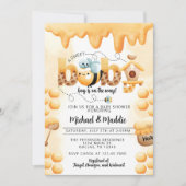 かわいいハニービーベイビーシャワー招待状招待状 招待状 (正面)