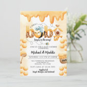 かわいいハニービーベイビーシャワー招待状招待状 招待状 (スタンド正面)