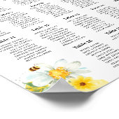 かわいいハニービーベビーブライダルシャワー結婚の座席 ポスター (角)