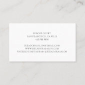 かわいいハニービー美しいとヘアサロン 名刺 (裏面)