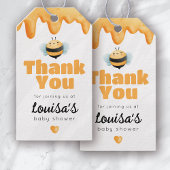 かわいいハニービー赤ちゃんシャワーありがとう ギフトタグ